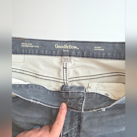 Goodfellow & Co Men's Gray Skinny Total Flex Jeans Size 34Wx30L BT2930 - Picture 8 of 10